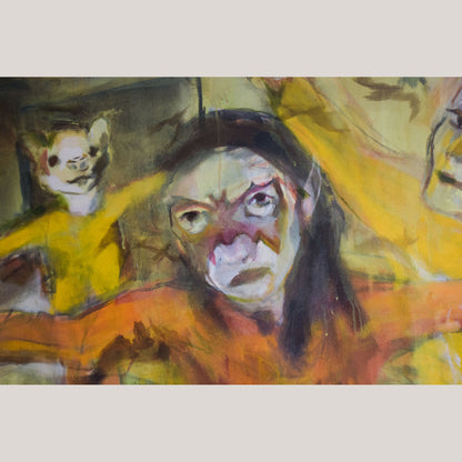 Sabrina Shah - Figures with Masks and Birds