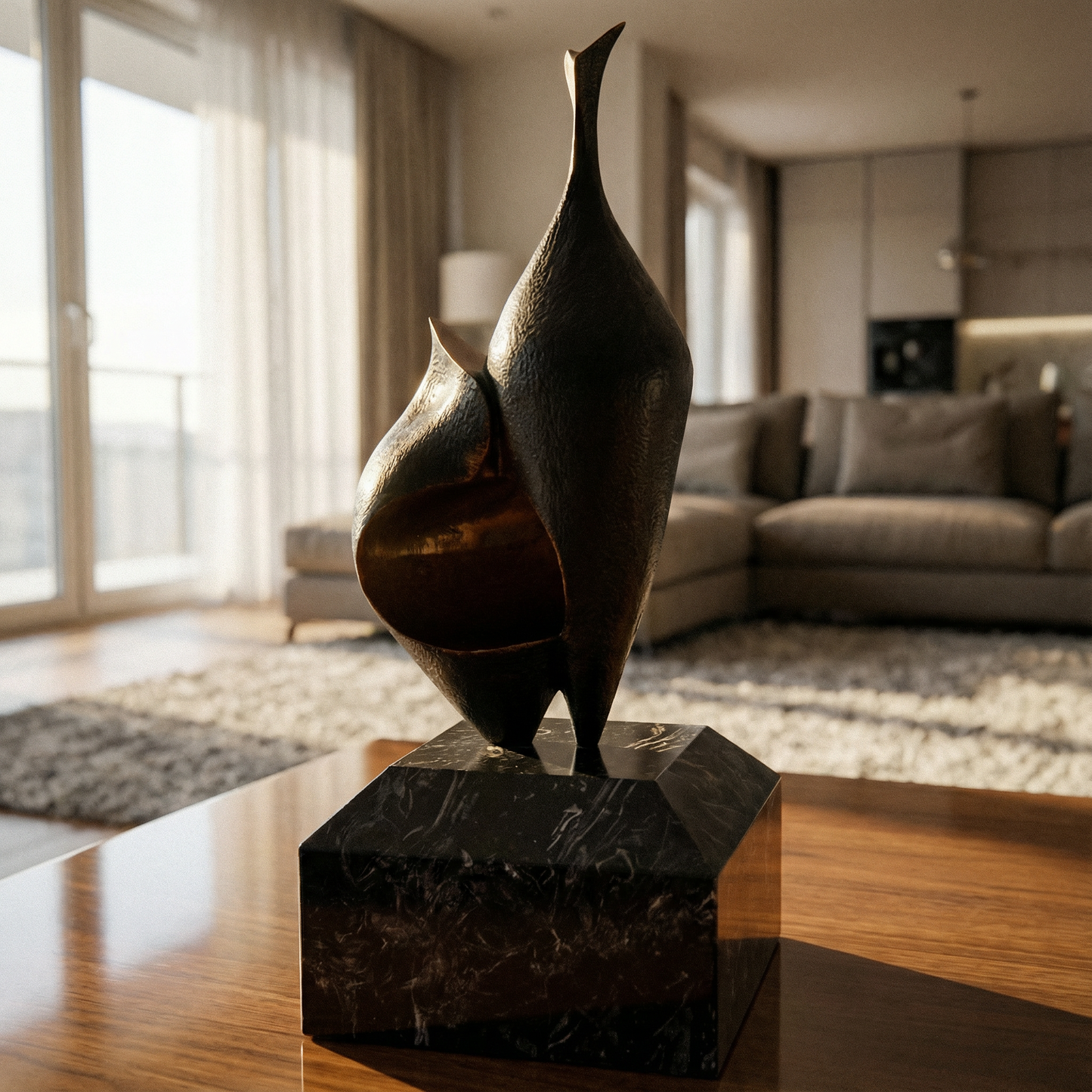 Abstract Bronze Sculpture - Follower of Barbara Hepworth