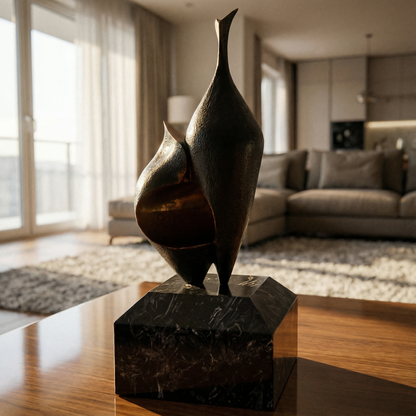 Abstract Bronze Sculpture - Follower of Barbara Hepworth