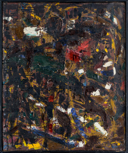 Abstract Expressionist Composition – Labelled Roland Alexander 1962