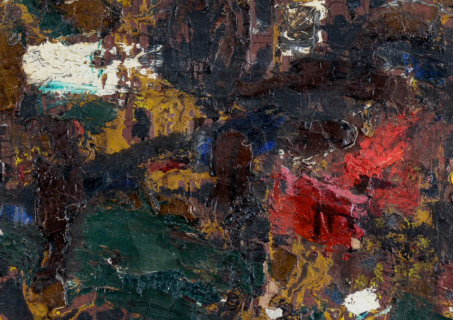 Abstract Expressionist Composition – Labelled Roland Alexander 1962