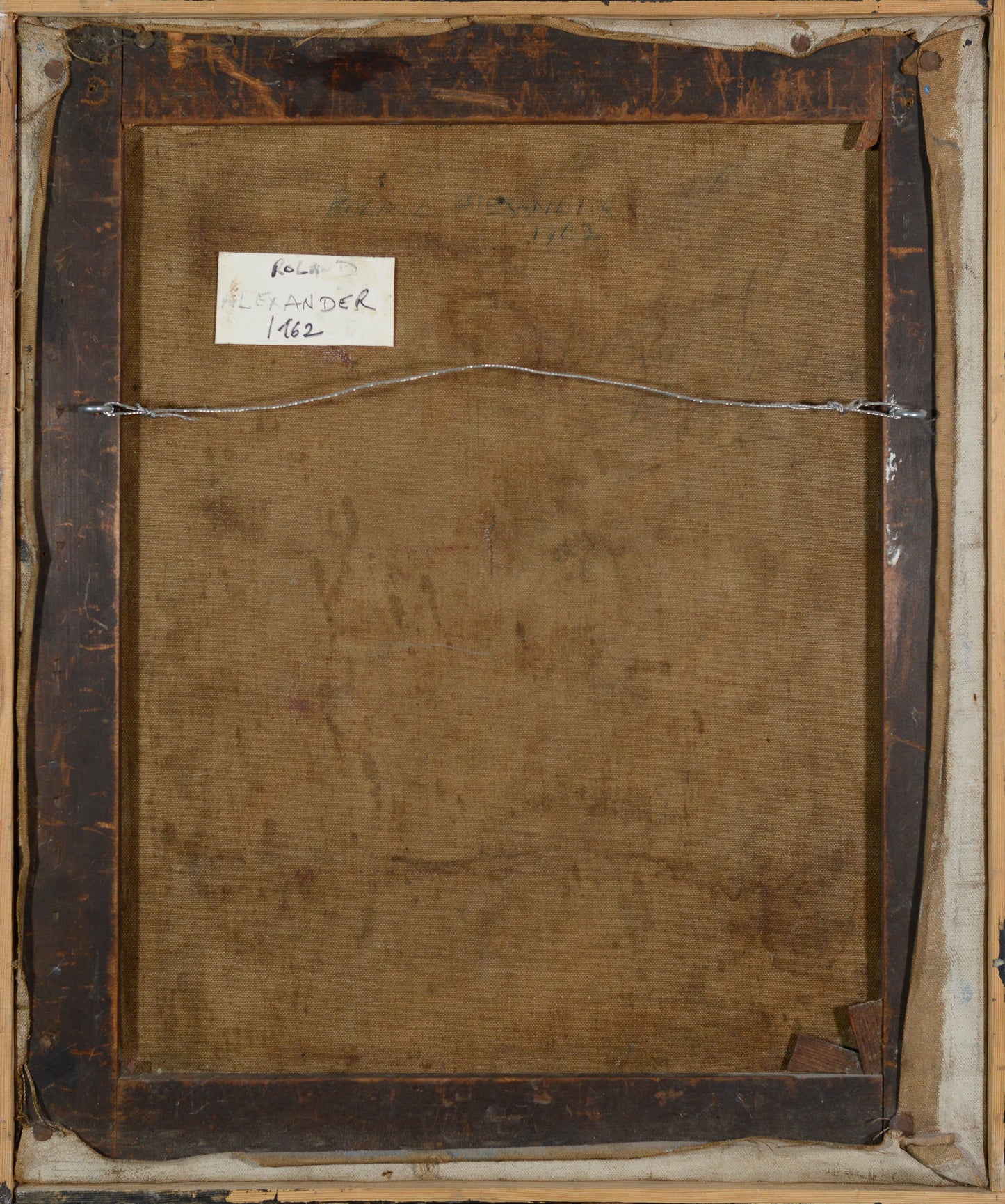 Abstract Expressionist Composition – Labelled Roland Alexander 1962