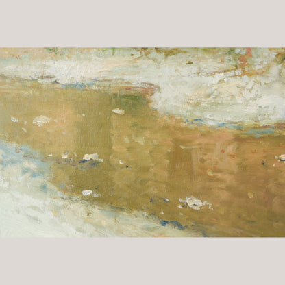 Joan Ramon Palau Junca - Impressionist Painting with River and Chalets