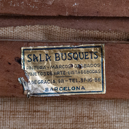 Village Landscape with Trees – Signed - Artist Unidentified