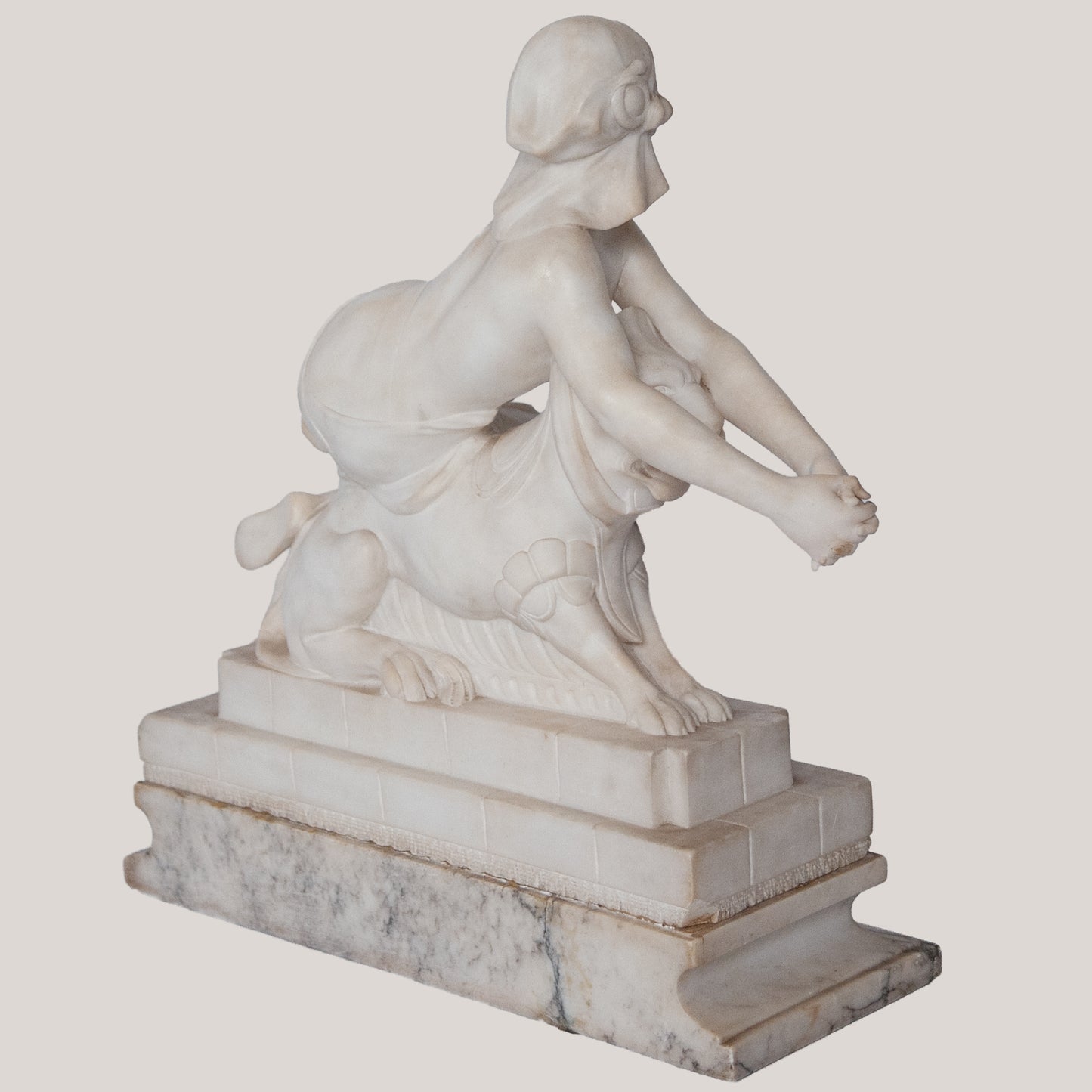 Female Figure on Mythical Beast – Signed C. Cipriani