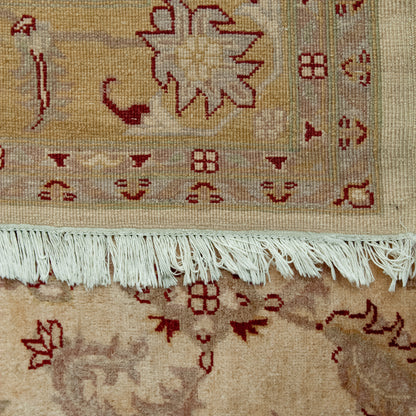 Vintage Afghan Chobi Ziegler Hand-Knotted Rug – Botanical Pattern