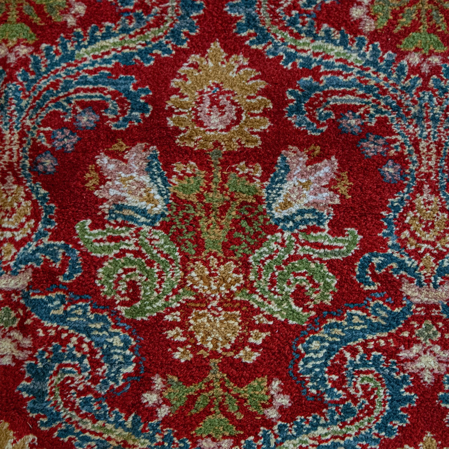 Floral Medallion Composition - Vintage Spanish Hand-Knotted Rug