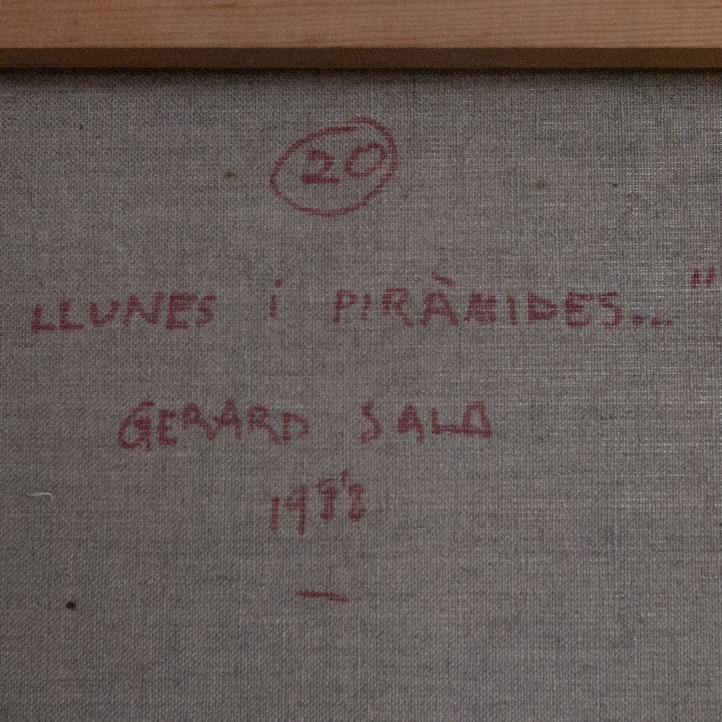 Estimo Llunes: Piràmides – Gerard Sala – 1977 – Original Abstract Oil on Canvas