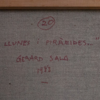 Estimo Llunes: Piràmides – Gerard Sala – 1977 – Original Abstract Oil on Canvas