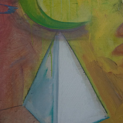 Estimo Llunes: Piràmides – Gerard Sala – 1977 – Original Abstract Oil on Canvas