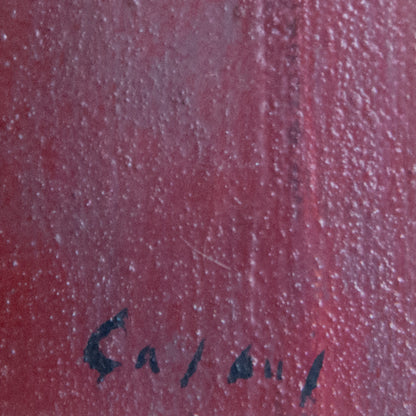 Seated Nude with Doll – Signed Calon ? – Original Oil on Canvas