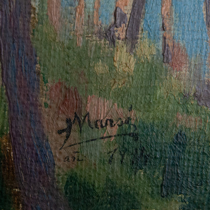 Chapel Among the Pine Trees – Colourist Oil on Canvas