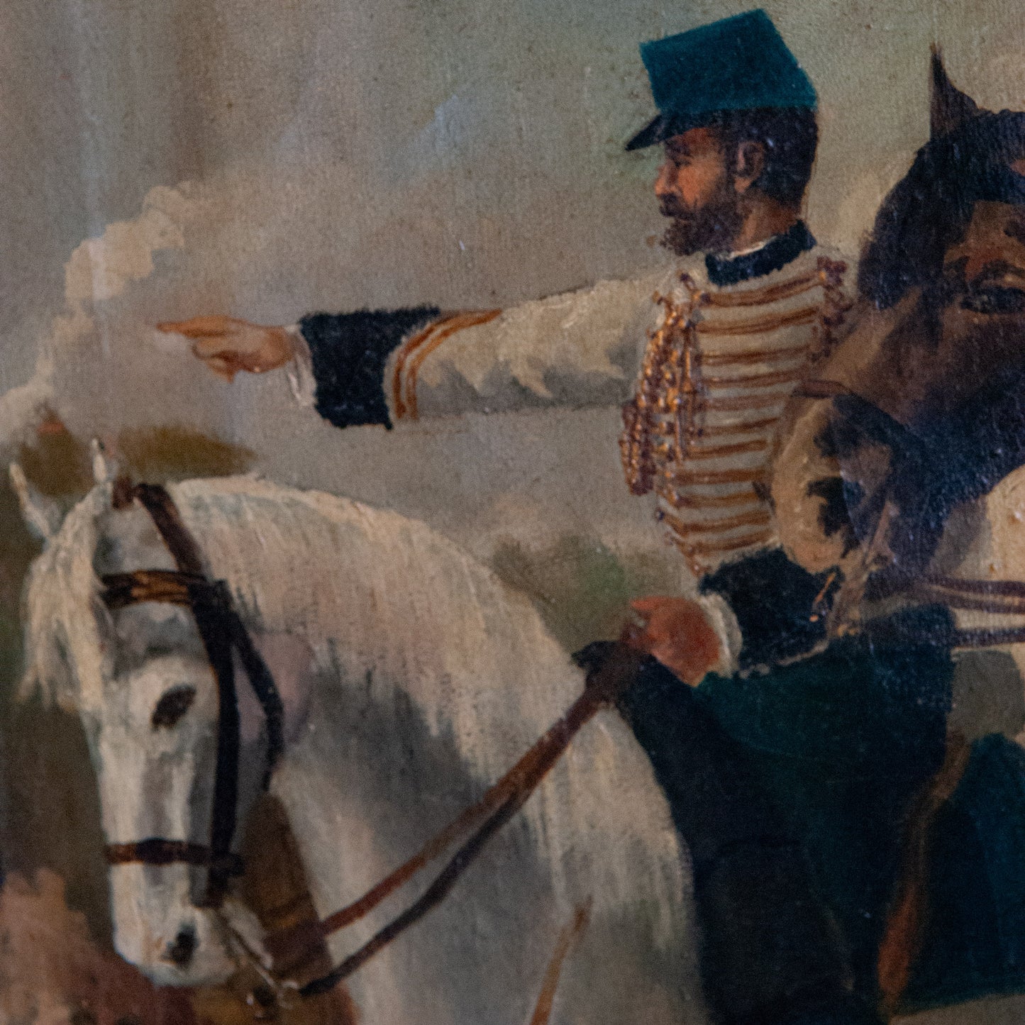 Military Officers on Horseback – Signed J. Cusachs