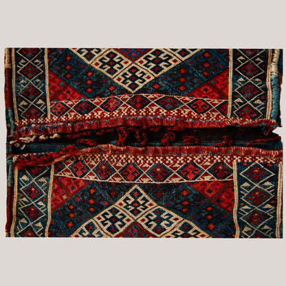 Vintage Shahsavan Saddlebag (Khorjin) – Northwest Persian Tribal Weaving