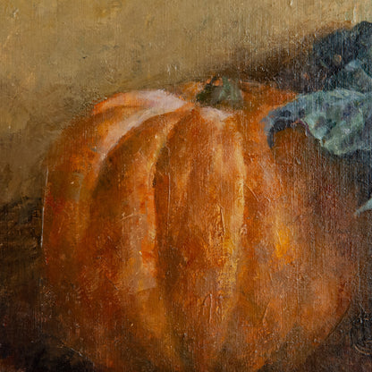 Still Life with Autumn Vegetables – Artist Presently Unidentified - Signed Oil on Canvas