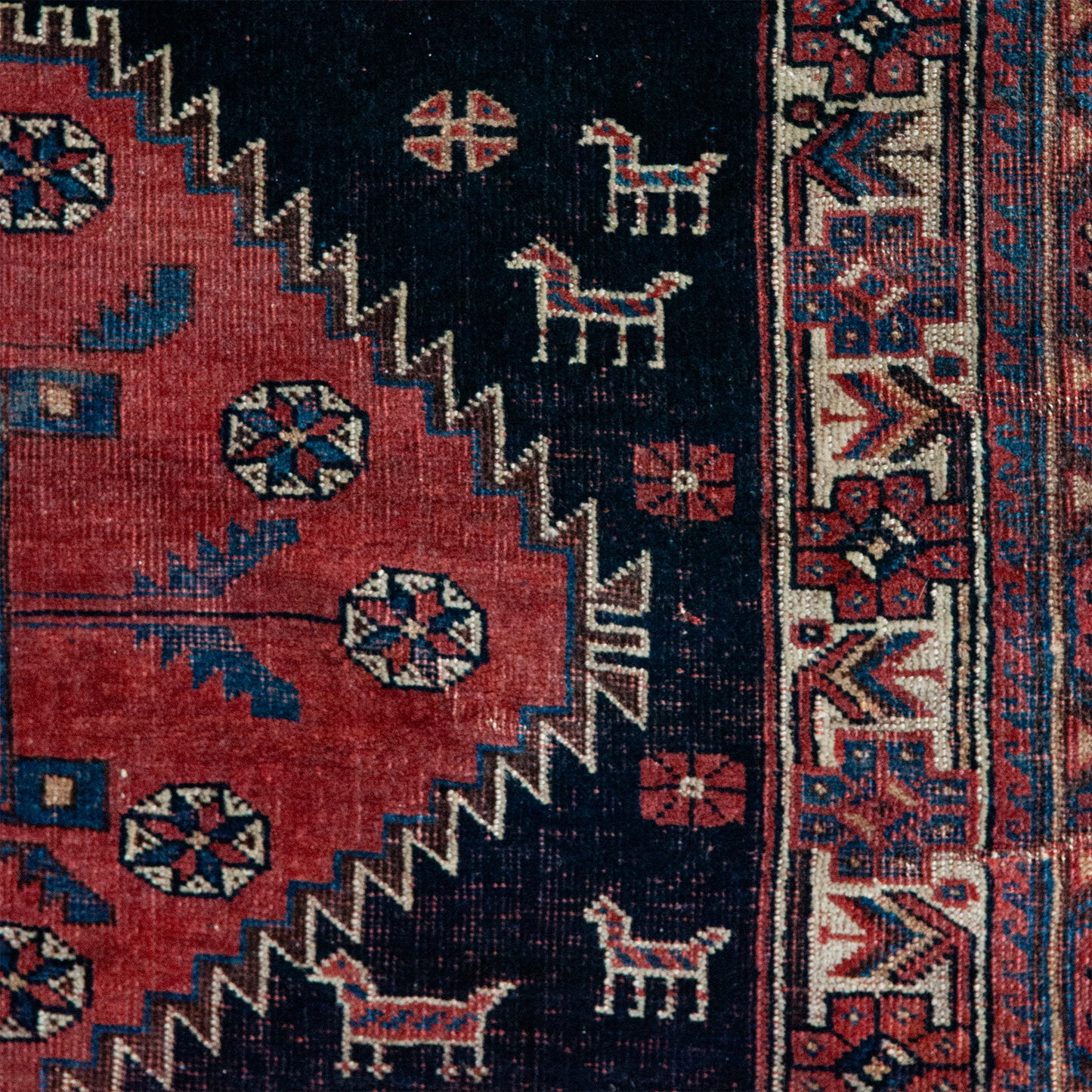 Rare Tribal Afshar Rug – Hand-Knotted Wool