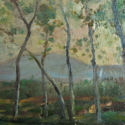 Women Washing by the Riverbank – Joaquim Vayreda y Vila -  Barbizon School