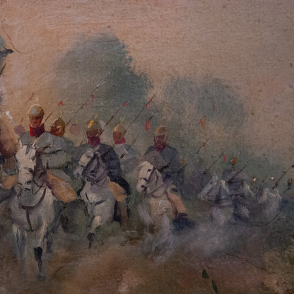 Cavalry Patrol at Dawn – J. Cusachs