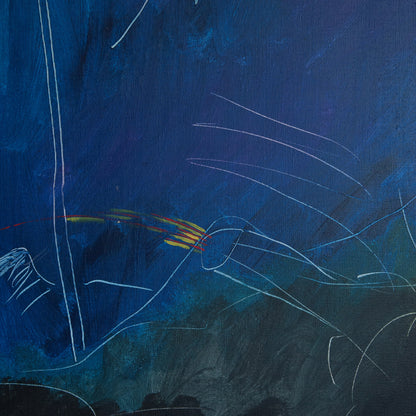 Abstract Nocturnal Composition – Signed, Artist Presently Unidentified