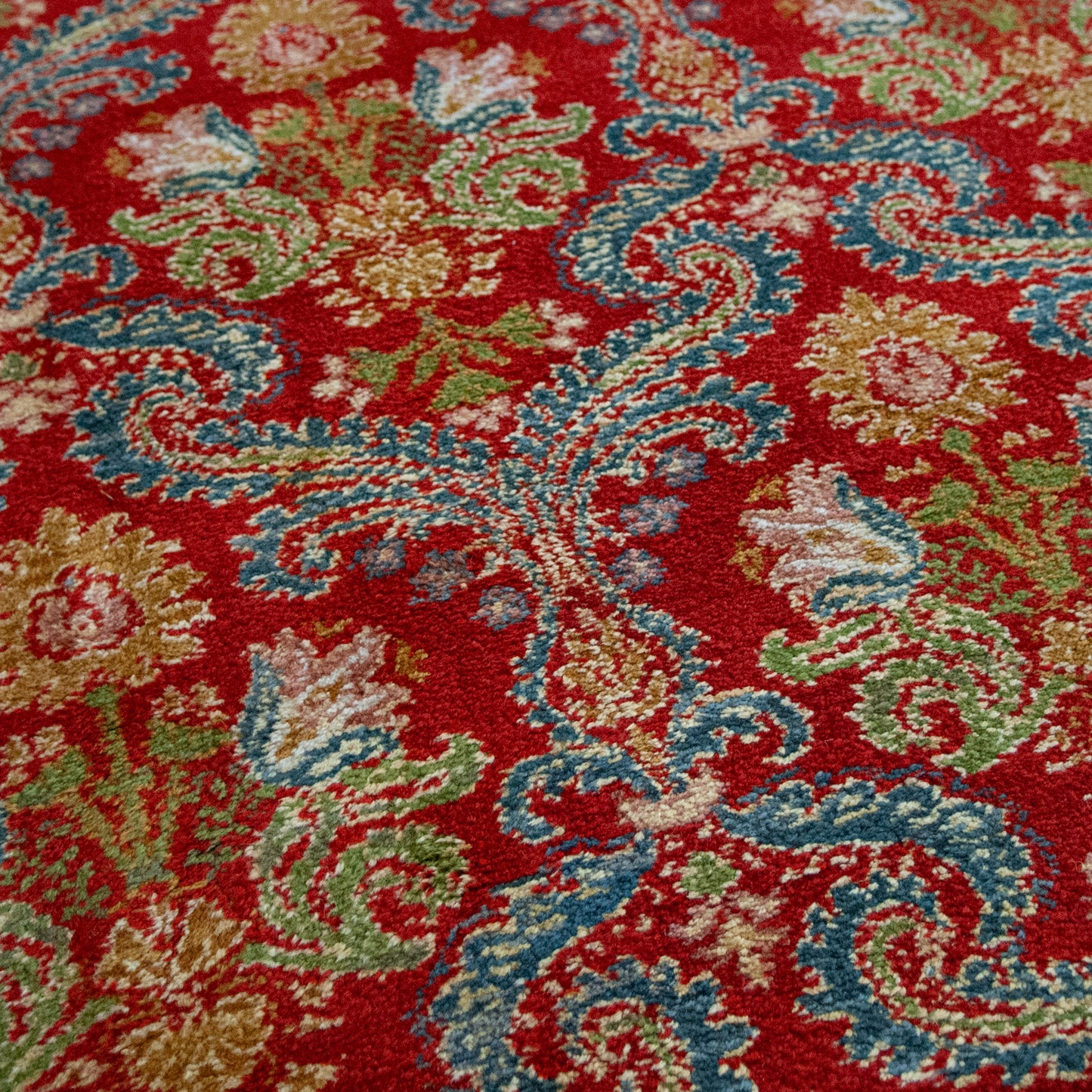Floral Medallion Composition - Vintage Spanish Hand-Knotted Rug