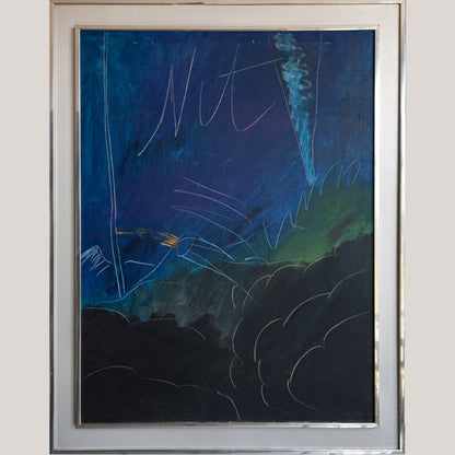 Abstract Nocturnal Composition – Signed, Artist Presently Unidentified