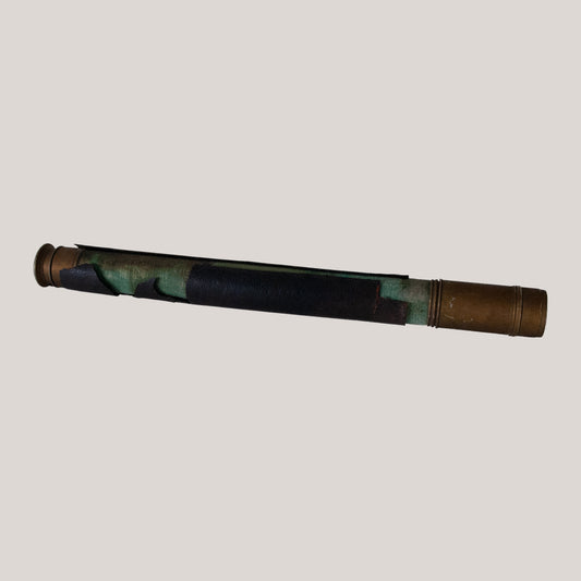Ross London Marine Brass and green sharkskin shagreen Telescope