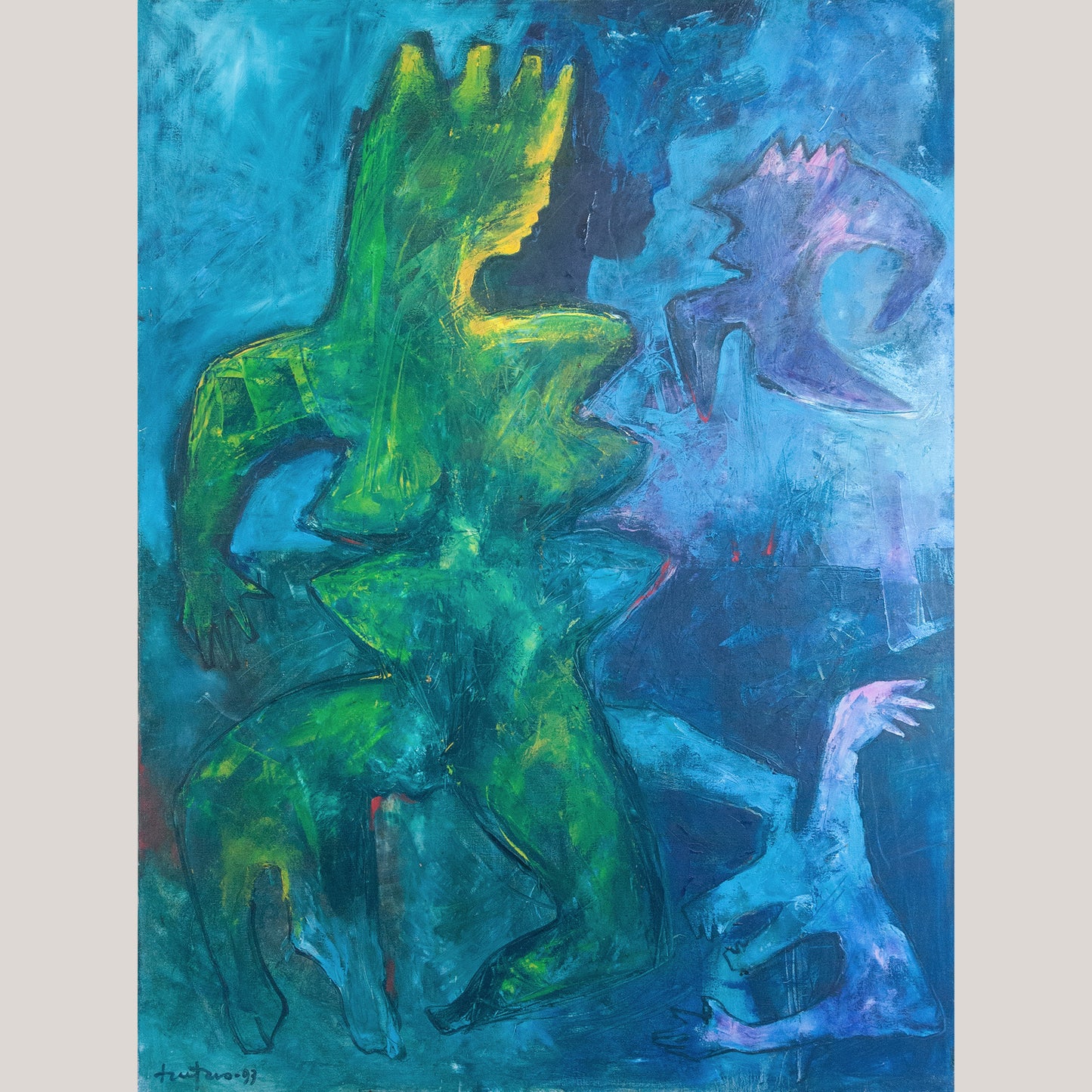 Abstract Figure Composition – Follower of the Cobra Group – Signed & Dated