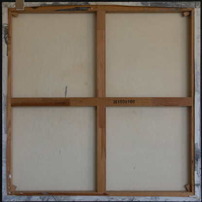 Abstract Expressionist Composition – Original Mixed Media on Canvas