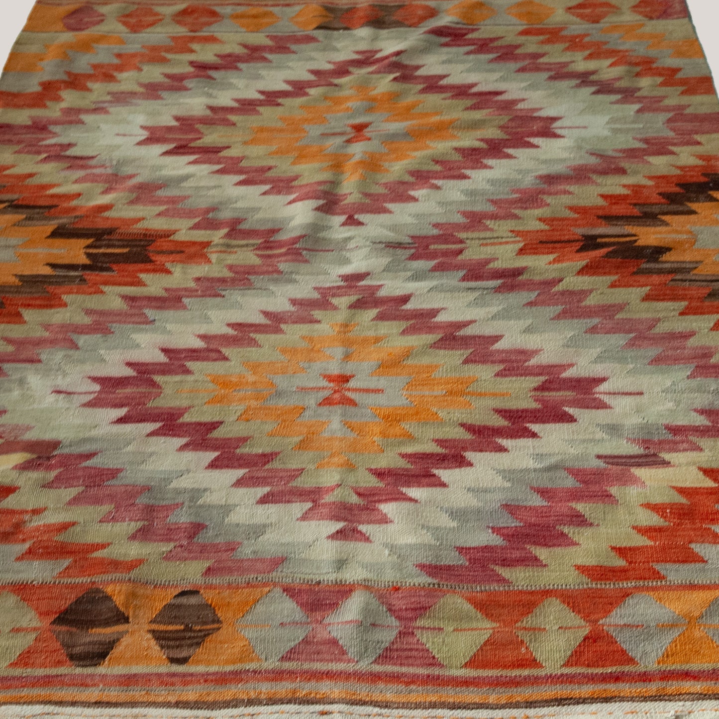 Geometric Anatolian Kilim Textile