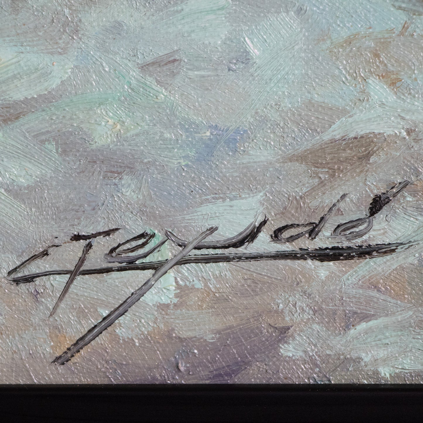 Transparencies – Mediterranean Fishing Boats. Signed Oil on Canvas