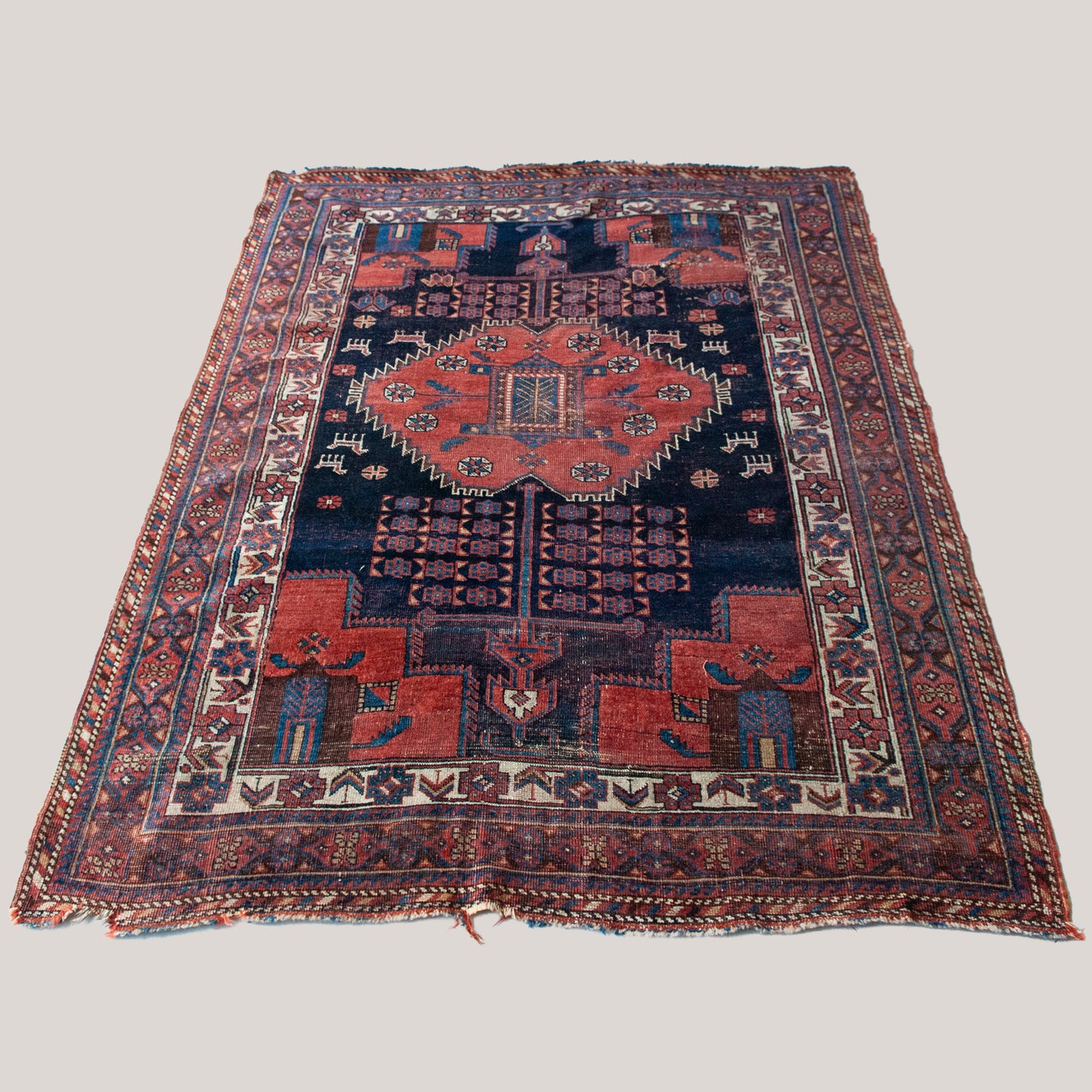 Rare Tribal Afshar Rug – Hand-Knotted Wool