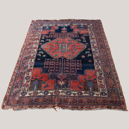 Rare Tribal Afshar Rug – Hand-Knotted Wool