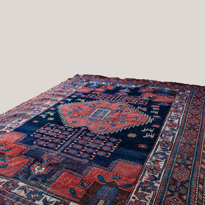 Rare Tribal Afshar Rug – Hand-Knotted Wool