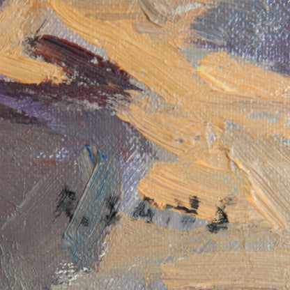 Boats on the Shore, Catalonia – Post-Impressionist Oil - Signed R. Sans