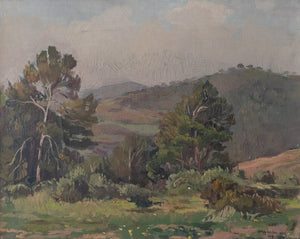 Catalan landscape - Signed framed oil on canvas - Modern Decorative