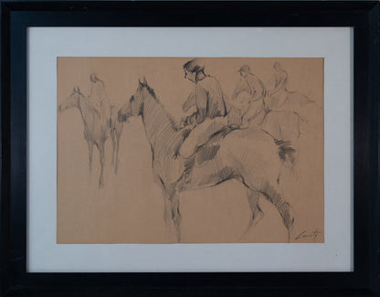 Signed High Quality Drawing - At The Races