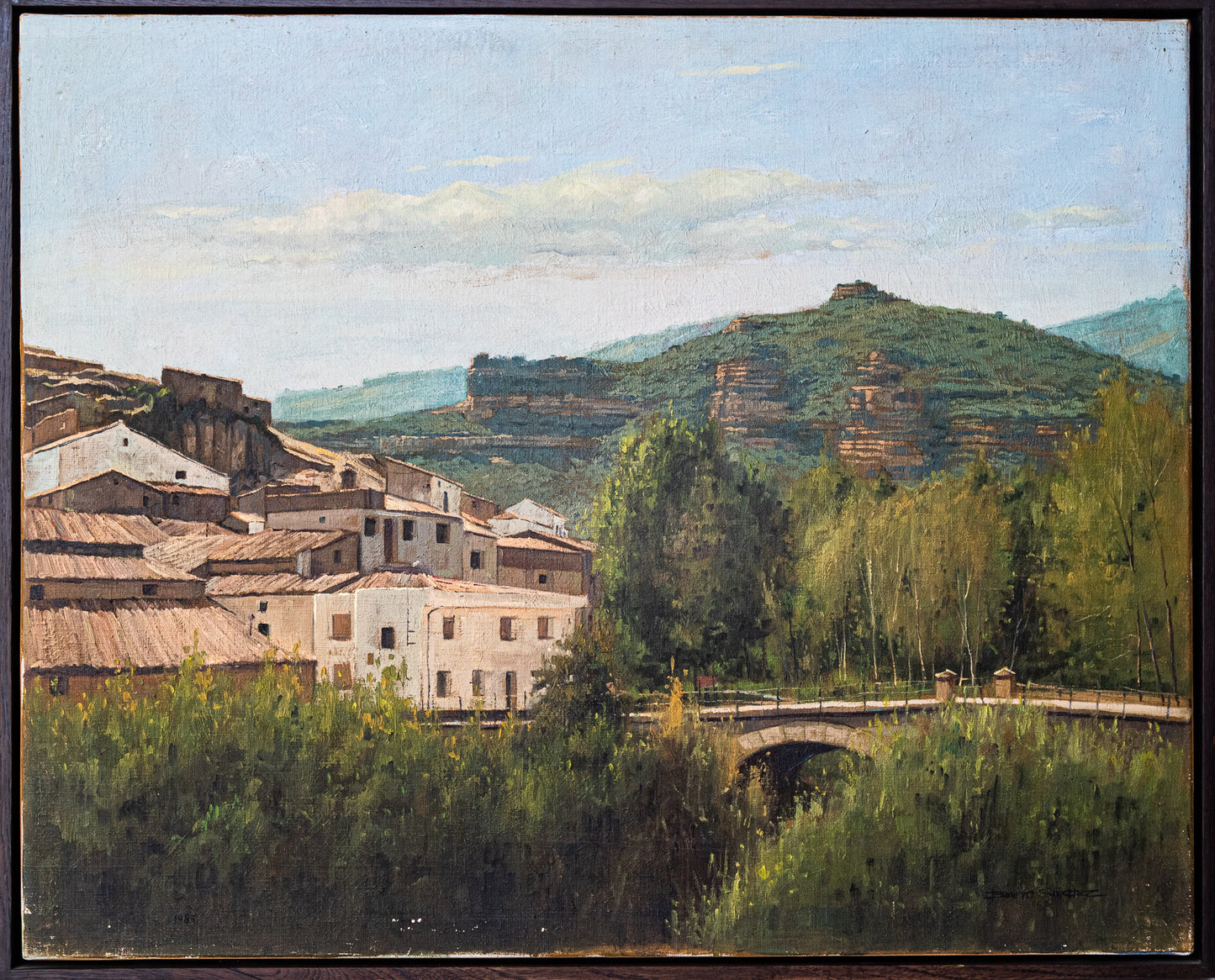 Benito SANCHEZ - Catalan Mountain Landscape with Bridge