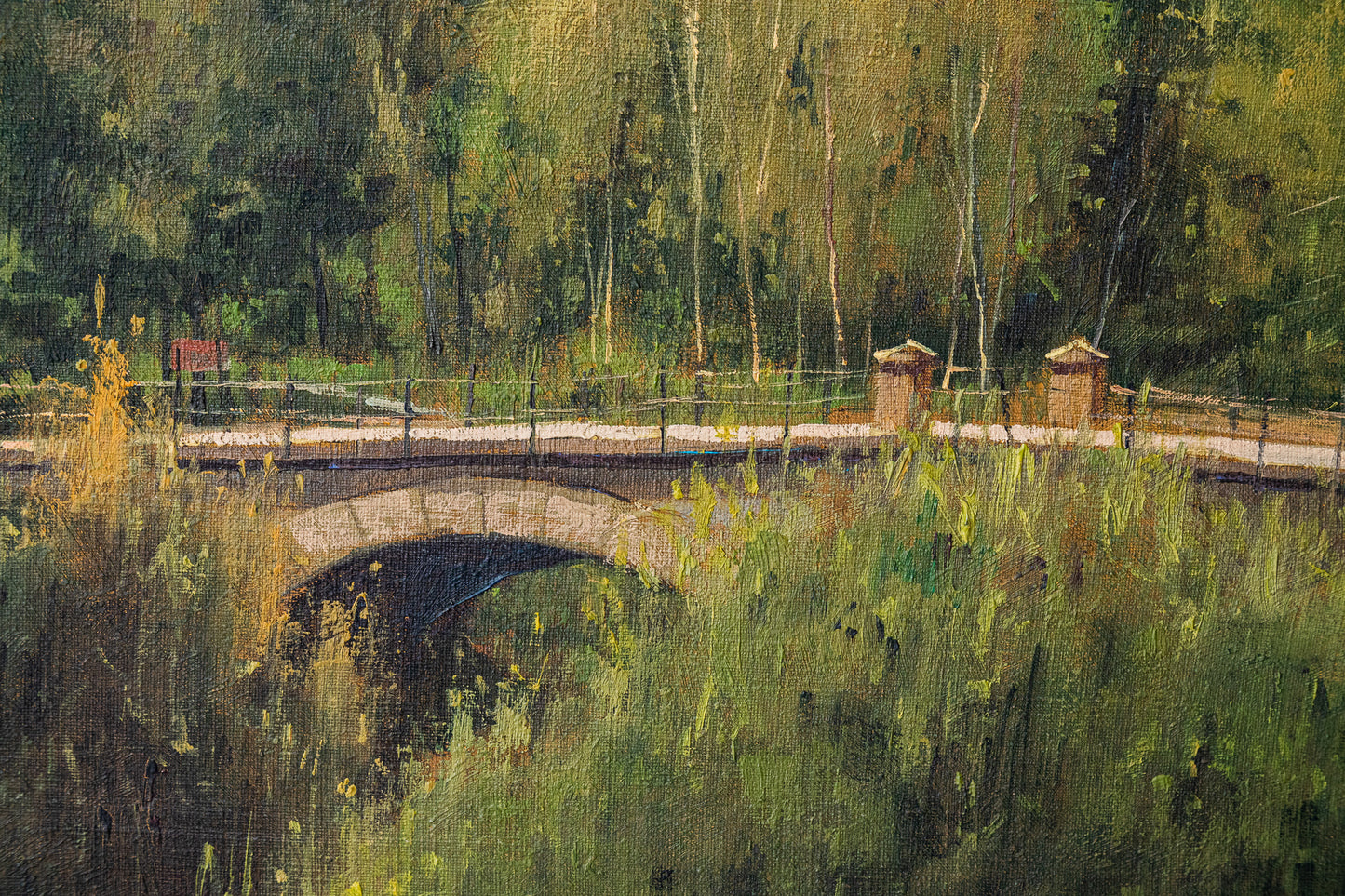 Benito SANCHEZ - Catalan Mountain Landscape with Bridge