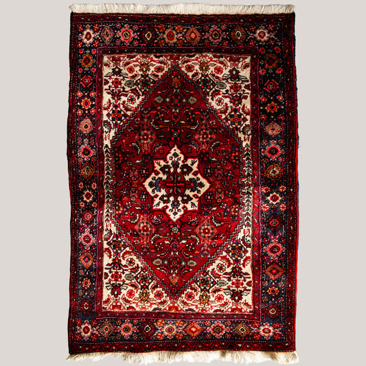 Vintage Persian Hamadan Rug – Hand-Knotted Wool