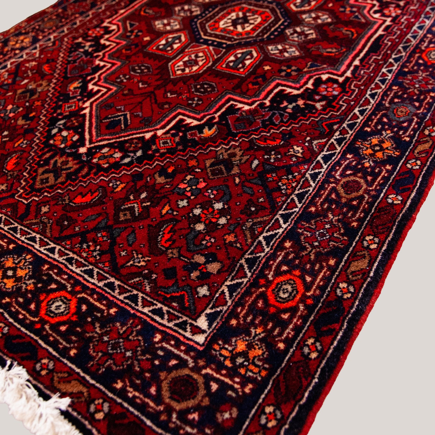 Vintage Persian Hamadan Rug – Hand-Knotted Wool