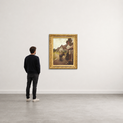 Boy with Donkey by John White RI (1851–1933)