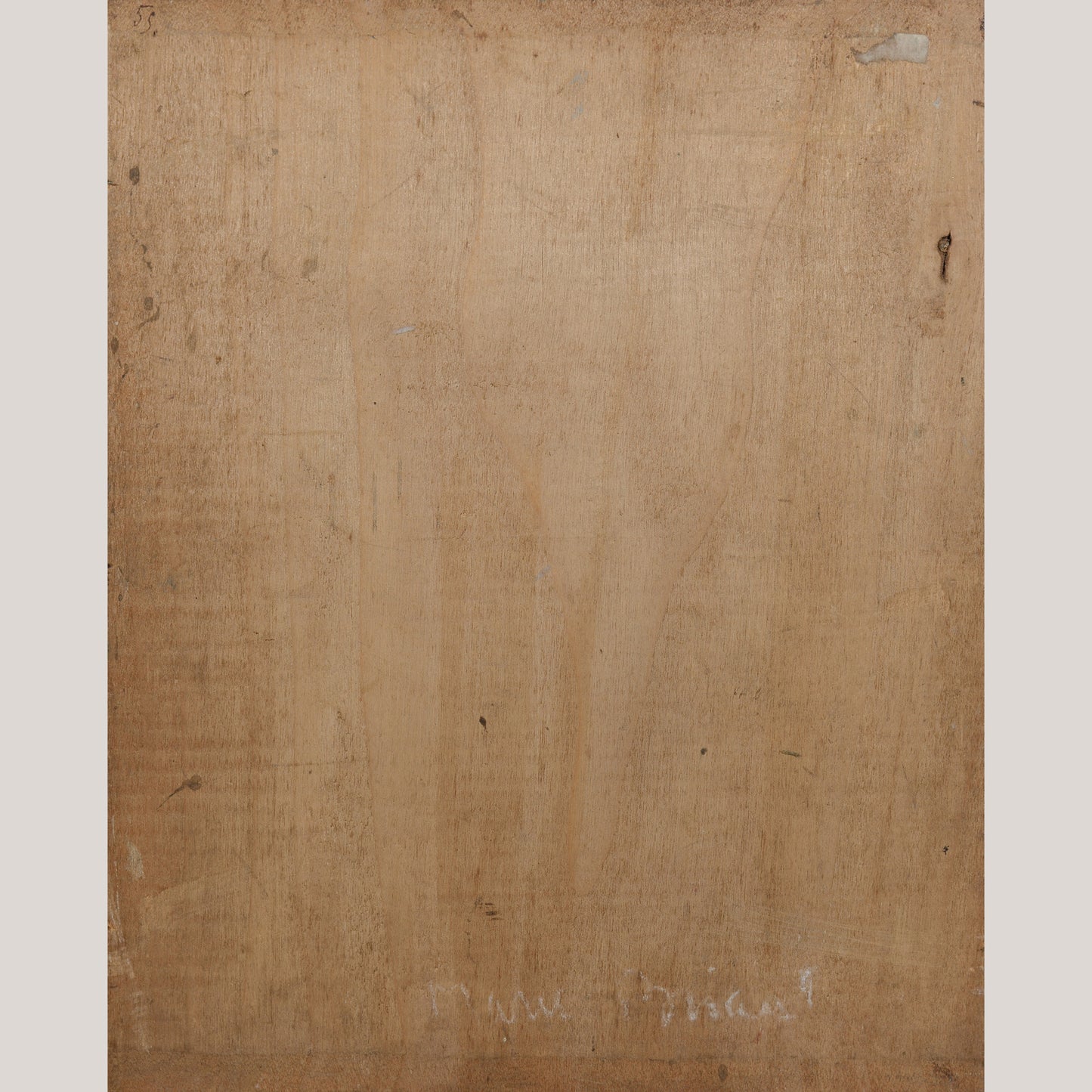 Impressionist Sketch of Elderly Man with Cap – Signed on Reverse, Artist Presently Unknown