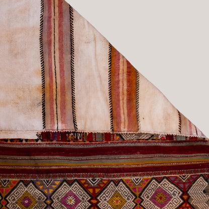 Vintage Hand Knotted Anatolian Geometric Woven Bag - Turkey