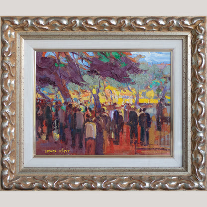 Mercado de Sineu – Original Oil Painting by Mateu Sitges Febrer | Mallorcan Market Scene