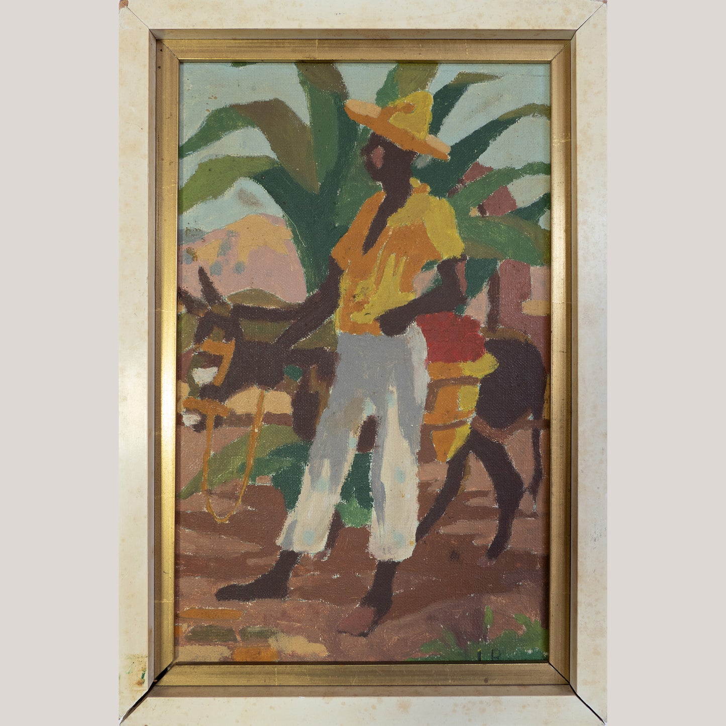 Man with Donkey – Unknown Artist