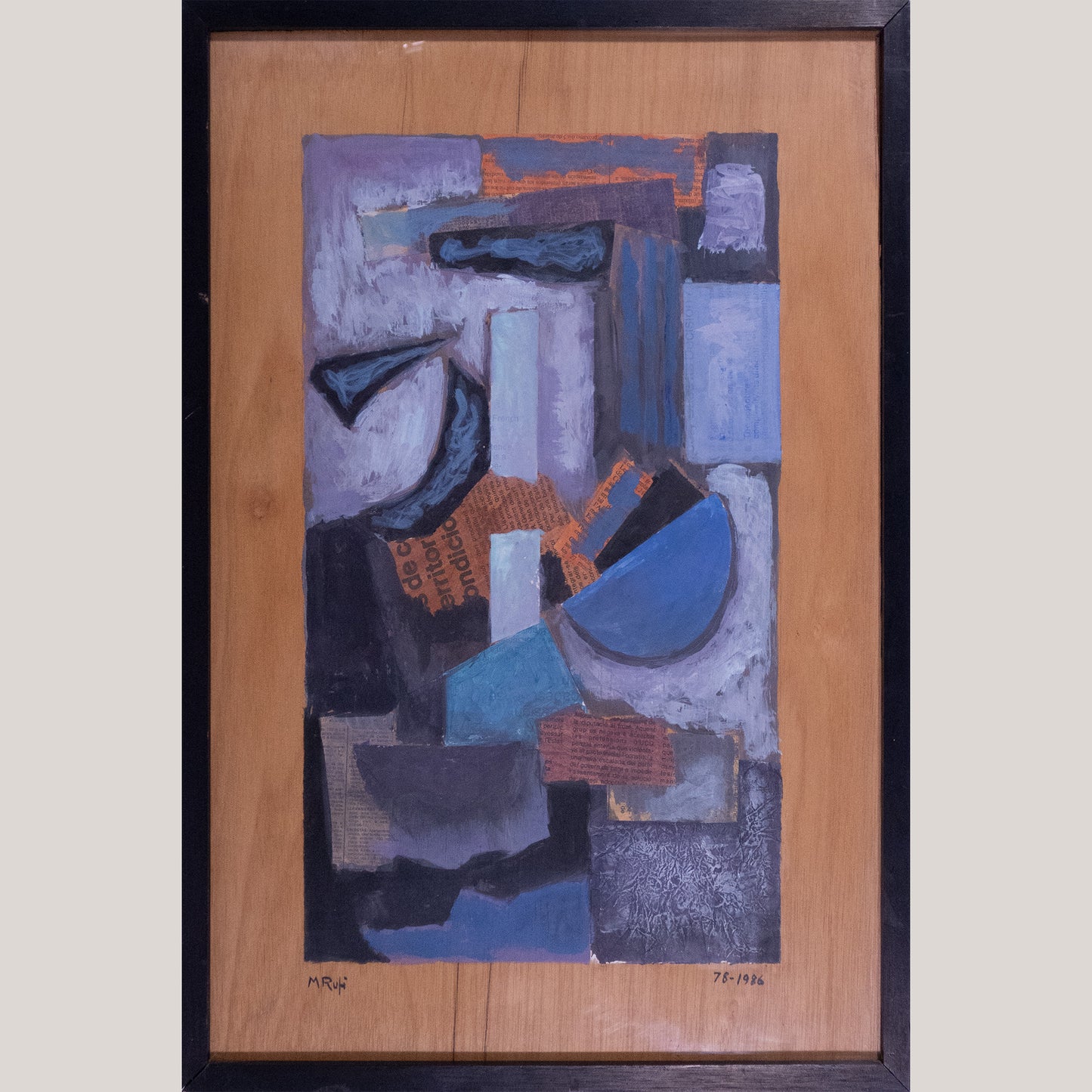 Geometric Collage Abstraction by Manuel Rufi Gibert, 1986