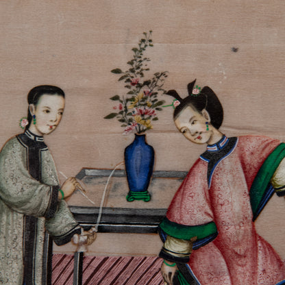 Chinese Interior Scene – Qing Dynasty School
