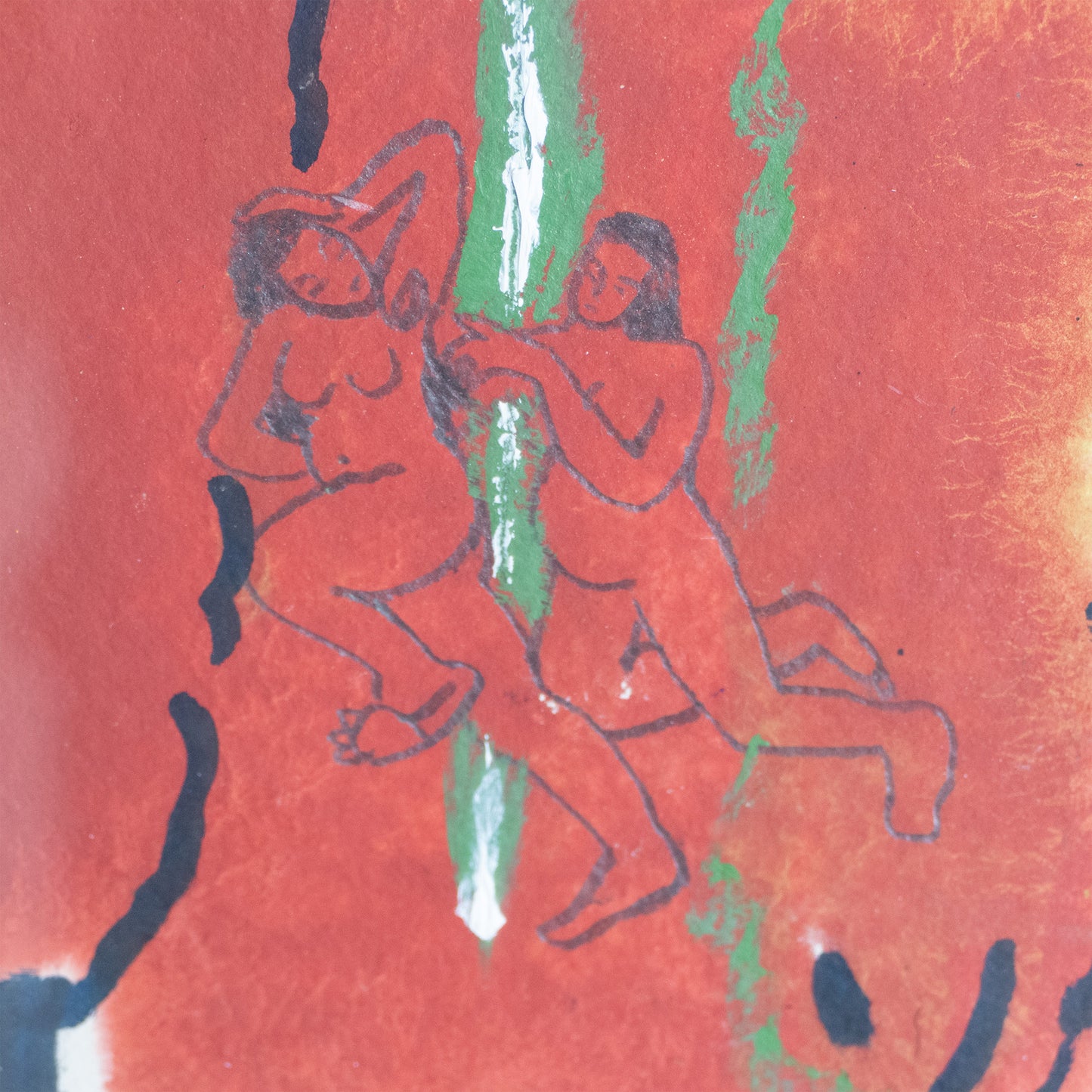Figures in Red Forest – Attributed to Jacoba Martínez Millán