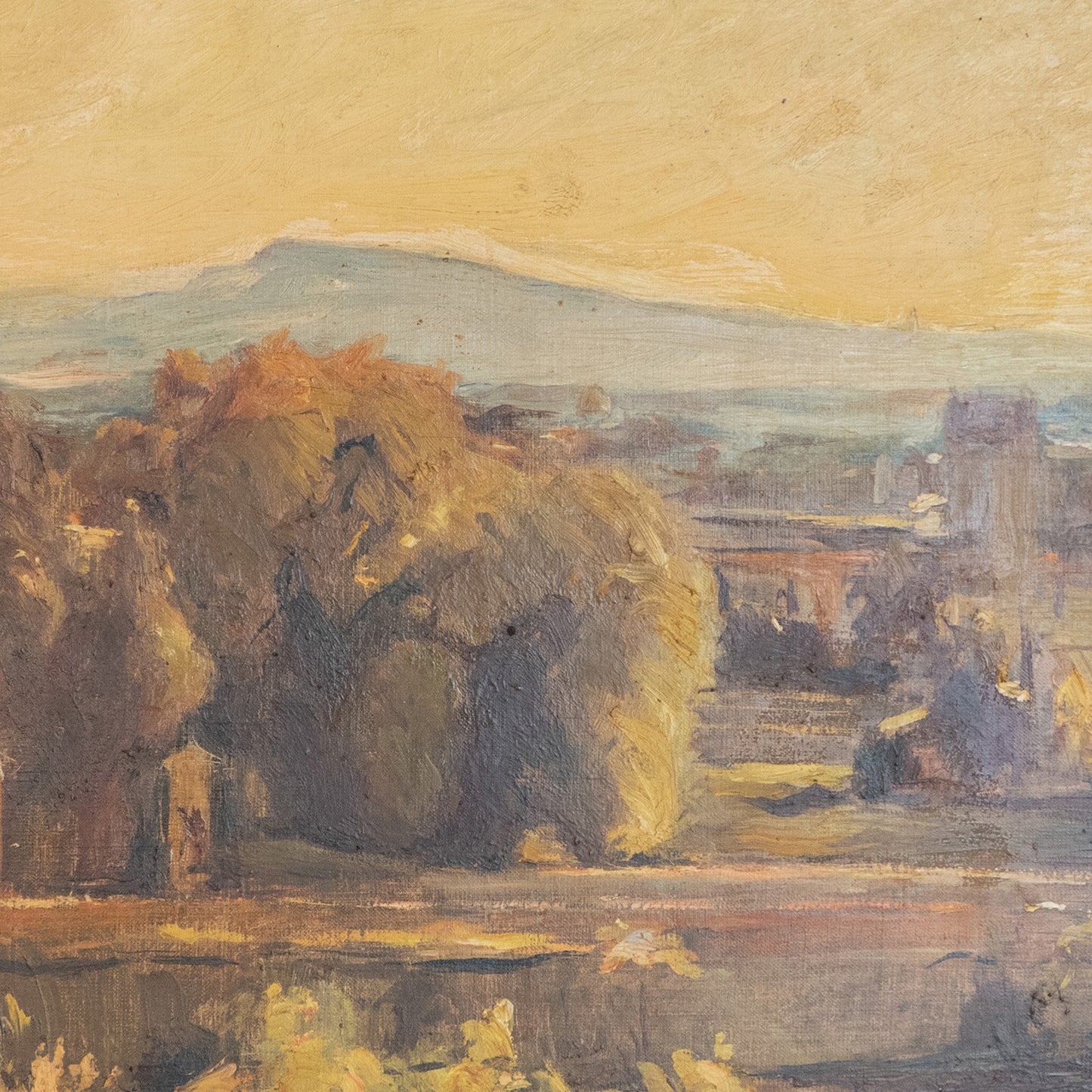 Spanish Landscape at Golden Hour – Original Impressionist Oil Painting