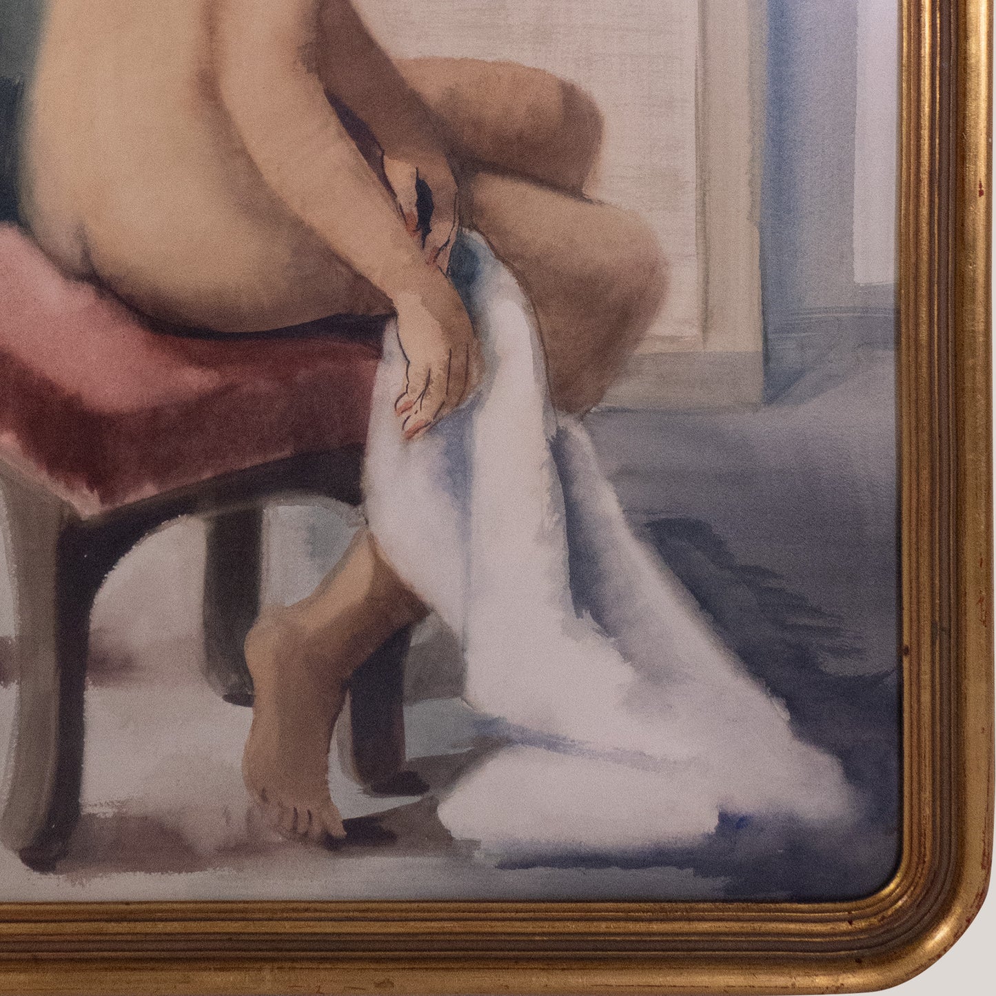 Seated Nude Study – Pastel on Paper by J. Torrabadell